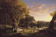 Thomas Cole The Pic-Nic (mk13) oil on canvas